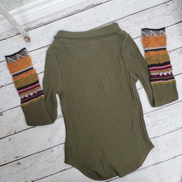 Free people sweater medium olive green - Picture 3 of 9
